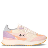 Starlight Multicolor Option sneaker in pelle e tessuto bianco panna rosa | Boscaini Scarpe