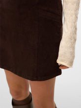 Gonna a coste in cotone marrone scuro | Boscaini Scarpe