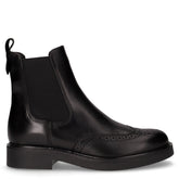 Stivaletto in pelle stile inglese nero | Boscaini Scarpe