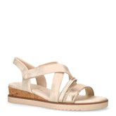 Sandalo in ecopelle zeppa dune oro | Boscaini Scarpe