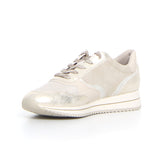 Sneaker con zip laterale beige gold | Boscaini Scarpe