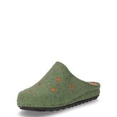 Pila ciabatta in tessuto verde pesca | Boscaini Scarpe