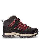 Rigel mid scarponcino trekking in pelle e tessuto waterproof cioccolato rosa | Boscaini Scarpe