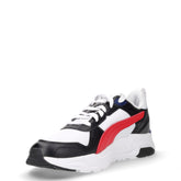 Trinity 2 sneaker in ecopelle e tessuto bianco nero rosso | Boscaini Scarpe