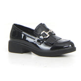 Mocassino con staffa nero vernice - Mid Season Sale Mocassini Donna | Boscaini Scarpe