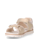 Fogil sandalo in tessuto ed ecopelle bambina beige | Boscaini Scarpe