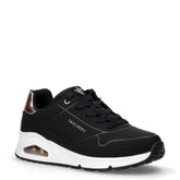 Uno Gen Shimmer Away sneaker in ecopelle ragazza nero oro | Boscaini Scarpe