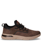 Sneaker in ecopelle e tessuto marrone | Boscaini Scarpe