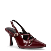 Slingback in ecopelle vernice con cinturini chianti | Boscaini Scarpe