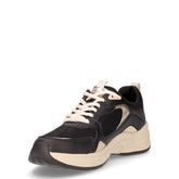 Zarvia sneaker in ecopelle e tessuto nero | Boscaini Scarpe