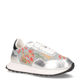Sneaker in pelle e tessuto argento bianco - RICHMOND | Boscaini Scarpe