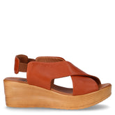 Sandaloin pelle con zeppa cuoio - Summer Days Donna | Boscaini Scarpe