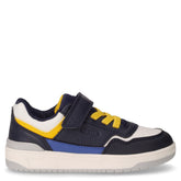 Sprintye sneaker in ecopelle bambino navy giallo bianco | Boscaini Scarpe