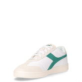 Kick sneaker in pelle ed ecopelle bianco verde | Boscaini Scarpe