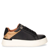 Sneaker in ecopelle nero beige geo - 1°CLASSE | Boscaini Scarpe