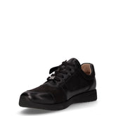 Sneaker in pelle e tessuto nero | Boscaini Scarpe