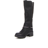 Stivale sotto il ginocchio con tacco nero | Boscaini Scarpe