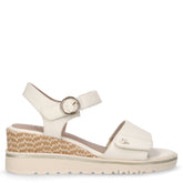 Sandalo in ecopelle con zeppa beige | Boscaini Scarpe