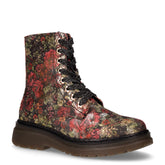 Anfibio in tessuto stampa floreale rosa rosso verde | Boscaini Scarpe