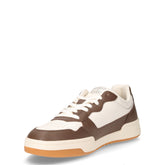 JTM Cupsole sneaker in pelle avorio marrone | Boscaini Scarpe