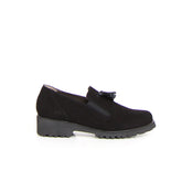 Mocassino con nappine nero - Mocassini Donna | Boscaini Scarpe