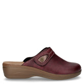 Ciabatta in ecopelle con zeppa bordeaux - Ciabatte Donna | Boscaini Scarpe