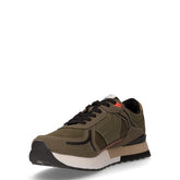 Logan mix sneaker in ecopelle verde millitare | Boscaini Scarpe