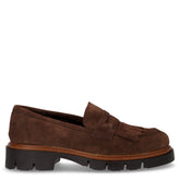 Mocassino in pelle con frangia marrone - Mocassini Donna | Boscaini Scarpe