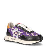 Sneaker in pelle e tessuto nero viola - Sneakers Donna | Boscaini Scarpe