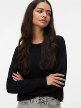 Maglia girocollo in maglia nero | Boscaini Scarpe