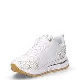 Sneaker in ecopelle con logo bianco grigio | Boscaini Scarpe