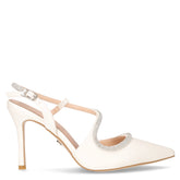 Sandalo in ecopelle con tacco bianco - Sandali Con Tacco Donna | Boscaini Scarpe