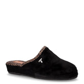 Ciabatta in tessuto con zeppa nero | Boscaini Scarpe