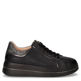 Sneaker con platform in ecopelle nero - Sneakers Donna | Boscaini Scarpe