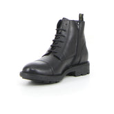 Stivaletto stringato con zip nero | Boscaini Scarpe