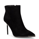 Tronchetto in tessuto scamosciato con zip nero | Boscaini Scarpe
