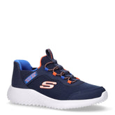 Bounder Brisk Burst sneaker slip-on in tessuto ed ecopelle ragazzo blu navy | Boscaini Scarpe