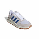 Run 84 sneaker in tessuto e pelle bianco blu | Boscaini Scarpe