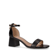 Sandalo in ecopelle con tacco nero - Sandali Con Tacco Donna | Boscaini Scarpe