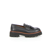 Mocassino chunky con nappine nero cuoio - Mocassini Donna | Boscaini Scarpe