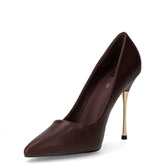 Décolleté a punta in ecopelle caffè | Boscaini Scarpe