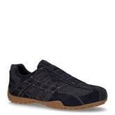 Sneaker sneaker slip on in pelle blu navy - GEOX UOMO | Boscaini Scarpe
