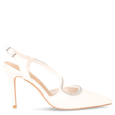 Sandalo in ecopelle con tacco bianco | Boscaini Scarpe