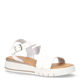 Sandalo in pelle con zeppa bianco - Sandali Con Tacco Donna | Boscaini Scarpe