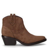 Camperos in tessuto con tacco khaki | Boscaini Scarpe
