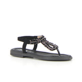 sandalo basso infradito nero | Boscaini Scarpe