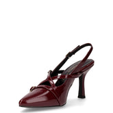 Slingback in ecopelle vernice con cinturini chianti | Boscaini Scarpe
