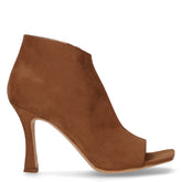 Sandalo con tacco in pelle cuoio | Boscaini Scarpe