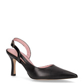 Décolleté slingback a punta in ecopelle nero - DU SIMON | Boscaini Scarpe