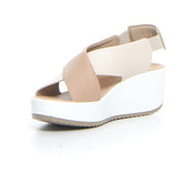 Sandalo con zeppa corda panna | Boscaini Scarpe